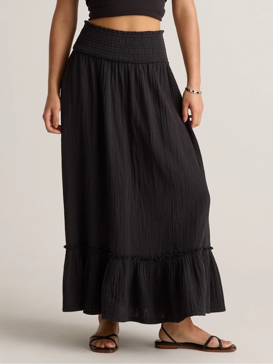 Quince Dresses & Skirts - Quince Black Maxi Skirt with Smocked Waist